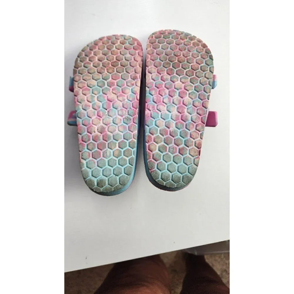Girls Cat & Jack Size 1 Slide on Sandals in Pastel